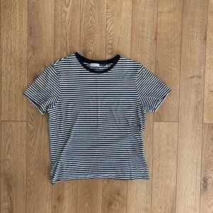 Sandro Black & White StripedMen's T-shirt, Size M—